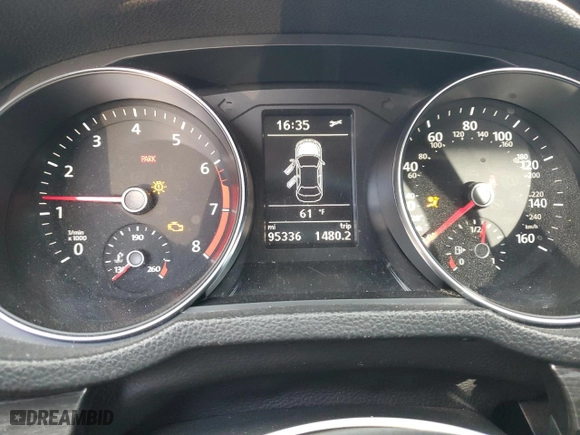 2016 Volkswagen Passat 1.8T SE with VIN 1VWBT7A33GC026048, listed as a Copart auction lot 46677185 with 95,336 mi miles and Salvage Title. Bid and sale history available at carsss.com. Image 9.