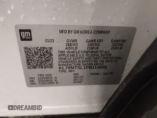 2023 Chevrolet TrailBlazer RS with VIN KL79MTSL1PB114699, listed as a IAAI auction lot 41847894 with 21,284 mi miles and . Bid and sale history available at DreamBid. Image 9.