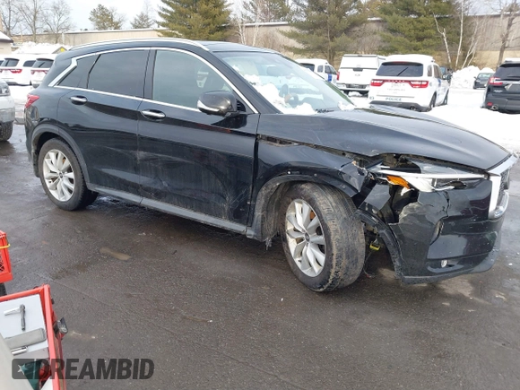2019 Infiniti QX50 Essential with VIN 3PCAJ5M39KF112321, listed as a IAAI auction lot 41625297 with 82,032 mi miles and . Bid and sale history available at DreamBid. Image 1.