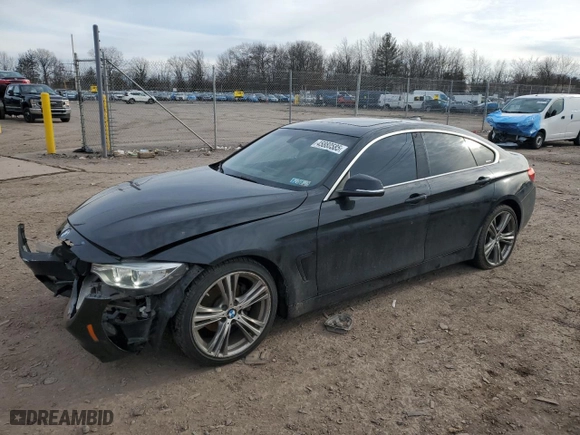2017 BMW 4 Series 430i with VIN WBA4F7C50HG786401, listed as a Copart auction lot 45880585 with 101,579 mi miles and Salvage Title. Bid and sale history available at carsss.com. Image 1.
