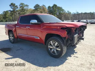 2022 Toyota Tundra Capstone Hybrid with VIN 5TFVC5DB1NX010962, listed as a Copart auction lot 50630705 with 37,566 mi miles and Salvage title. Bid and sale history available at DreamBid. Image 4.