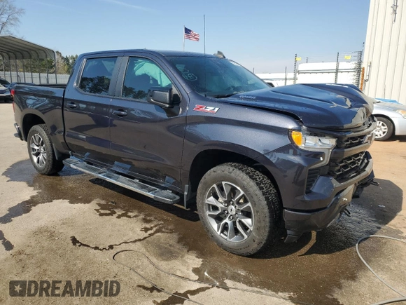 2023 Chevrolet Silverado 1500 RST with VIN 1GCUDEE8XPZ126146, listed as a Copart auction lot 46550535 with 46,492 mi miles and Salvage Title. Bid and sale history available at DreamBid. Image 4.