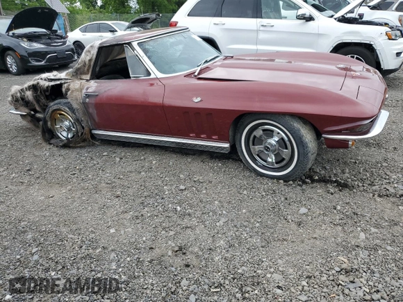 1966 Chevrolet Corvette with VIN 19467S100275, listed as a Copart auction lot 61410885 with 75,916 mi miles and Non repairable. Bid and sale history available at DreamBid. Image 4.