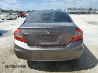 2012 Honda Civic EX with VIN 2HGFB2F80CH514042, listed as a Copart auction lot 54884795 with Not Provided miles and Clean Title. Bid and sale history available at DreamBid. Image 6.