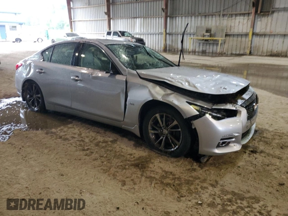 2017 Infiniti Q50 Signature Edition with VIN JN1EV7AP4HM738659, listed as a Copart auction lot 63896853 with 71,918 mi miles and Salvage title. Bid and sale history available at DreamBid. Image 4.