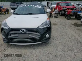 2015 Hyundai Veloster Turbo with VIN KMHTC6AE3FU234793, listed as a Copart auction lot 56014555 with 120,237 mi miles and Salvage title. Bid and sale history available at DreamBid. Image 13.