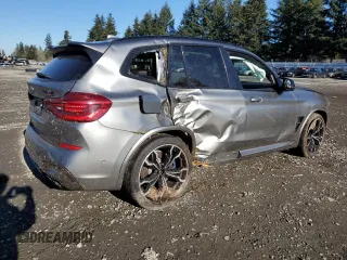 2020 BMW X3 M Competition with VIN 5YMTS0C06LLA57643, listed as a Copart auction lot 41712765 with 0 mi miles and Salvage Title. Bid and sale history available at carsss.com. Image 3.