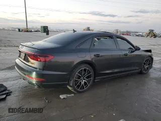 2020 Audi A8 L with VIN WAU8EAF82LN004241, listed as a Copart auction lot 86250664 with 0 mi miles and Salvage Title. Bid and sale history available at carsss.com. Image 3.