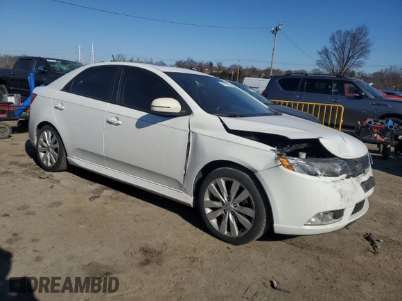 2013 Kia Forte SX with VIN KNAFW4A39D5699241, listed as a Copart auction lot 47417225 with 75,632 mi miles and Salvage Title. Bid and sale history available at carsss.com. Image 4.