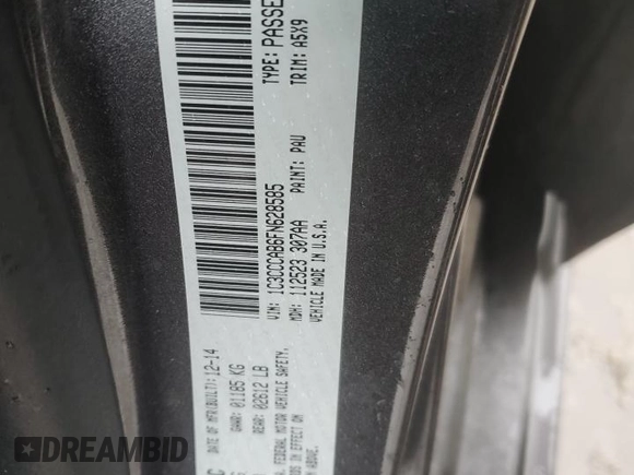 2015 Chrysler 200 Limited with VIN 1C3CCCAB6FN628585, listed as a Copart auction lot 48547435 with 182,863 mi miles and Salvage Title. Bid and sale history available at carsss.com. Image 14.