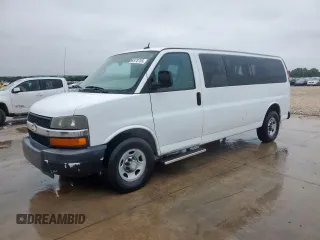 2013 Chevrolet Express Passenger LT with VIN 1GAZG1FG4D1137965, listed as a Copart auction lot 59378755 with 115,805 mi miles and Salvage title. Bid and sale history available at DreamBid. Image 1.