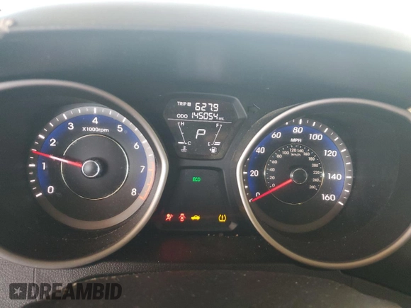 2013 Hyundai Elantra Coupe GS PZEV with VIN KMHDH6AE8DU007991, listed as a Copart auction lot 76032954 with 145,054 mi miles and Salvage Title. Bid and sale history available at carsss.com. Image 9.