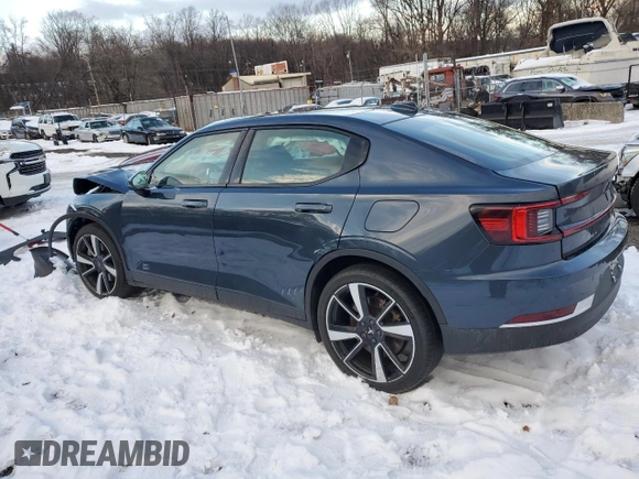 2022 Polestar 2 with VIN LPSED3KA3NL055736, listed as a Copart auction lot 87258074 with 37,515 mi miles and Salvage Title. Bid and sale history available at carsss.com. Image 2.
