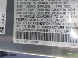 2023 Honda CR-V Hybrid Sport with VIN 2HKRS5H56PH709561, listed as a IAAI auction lot 41484898 with 14,202 mi miles. Bid and sale history available at carsss.com. Image 9.