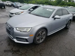 2018 Audi A4 Premium Plus with VIN WAUENAF47JA110365, listed as a Copart auction lot 59923105 with 105,371 mi miles and Salvage title. Bid and sale history available at DreamBid. Image 1.