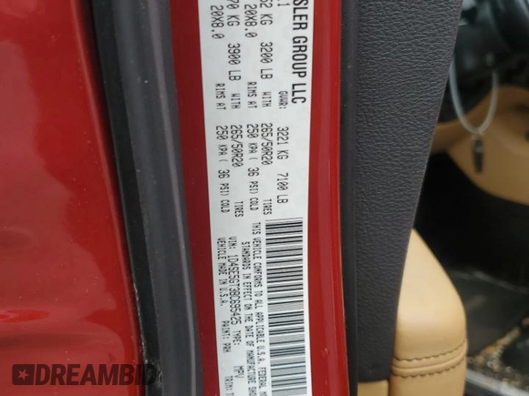 2011 Dodge Durango Citadel with VIN 1D4SE5GT3BC695425, listed as a Copart auction lot 57605535 with 186,998 mi miles and Salvage title. Bid and sale history available at DreamBid. Image 13.
