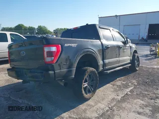 2021 Ford F-150 XL with VIN 1FTFW1E17MFC21307, listed as a IAAI auction lot 41875224 with 116,911 mi miles. Bid and sale history available at carsss.com. Image 4.