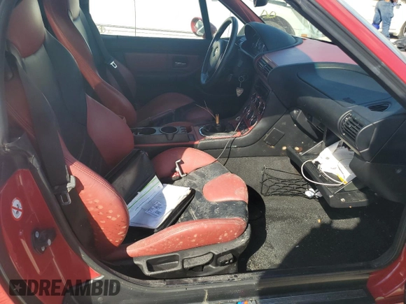 2000 BMW Z3 M 3.2L with VIN WBSCK9347YLC93878, listed as a Copart auction lot 74850664 with 0 mi miles and Salvage Title. Bid and sale history available at carsss.com. Image 10.