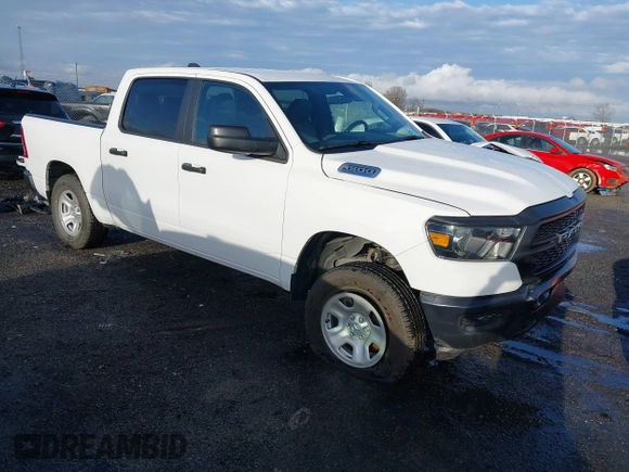 2024 Ram 1500 Tradesman with VIN 1C6SRFGT1RN148988, listed as a IAAI auction lot 41721409 with 3,648 mi miles and . Bid and sale history available at DreamBid. Image 1.