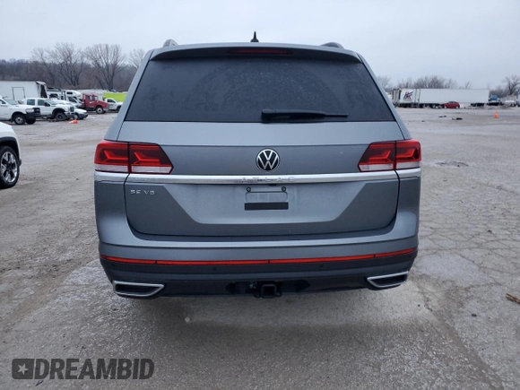 2023 Volkswagen Atlas SE with VIN 1V2JR2CA4PC537049, listed as a Copart auction lot 44129915 with 26,340 mi miles and Salvage title. Bid and sale history available at DreamBid. Image 6.