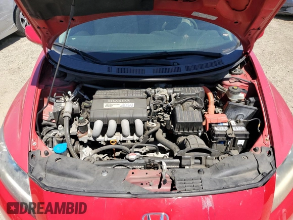 2011 Honda CR-Z with VIN JHMZF1D40BS010378, listed as a Copart auction lot 57410725 with 169,896 mi miles and Salvage title. Bid and sale history available at DreamBid. Image 11.