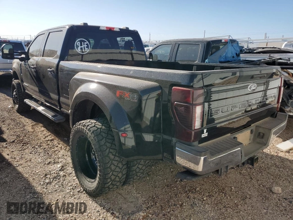 2022 Ford F-350 XL with VIN 1FT8W3DT9NEC09111, listed as a Copart auction lot 52178455 with 128,690 mi miles and Salvage title. Bid and sale history available at DreamBid. Image 2.