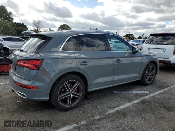 2020 Audi SQ5 Premium Plus with VIN WA1B4AFY1L2123096, listed as a Copart auction lot 41638784 with 31,705 mi miles and . Bid and sale history available at DreamBid. Image 3.