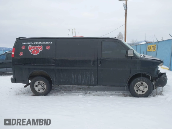 2018 Chevrolet Express Cargo Van with VIN 1GCWGAFP1J1267630, listed as a IAAI auction lot 41495213 with 79,238 mi miles. Bid and sale history available at carsss.com. Image 14.