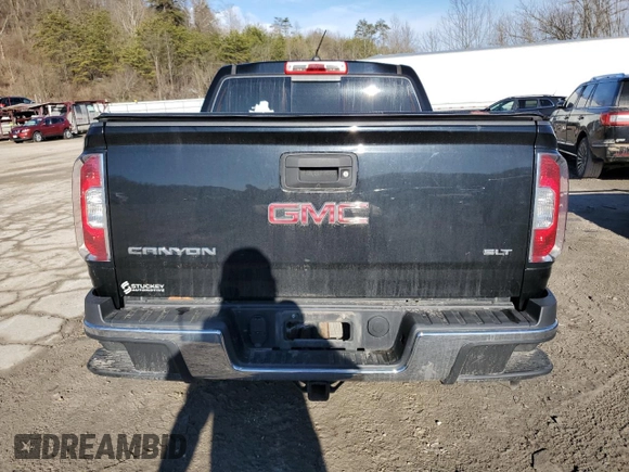 2016 GMC Canyon 4WD SLT with VIN 1GTP6DE15G1340013, listed as a Copart auction lot 45508015 with 0 mi miles and Salvage Title. Bid and sale history available at carsss.com. Image 6.