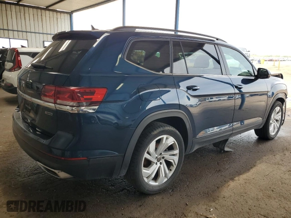 2021 Volkswagen Atlas SE with VIN 1V2HR2CA6MC574517, listed as a Copart auction lot 55796975 with 82,468 mi miles and Clean title. Bid and sale history available at DreamBid. Image 3.