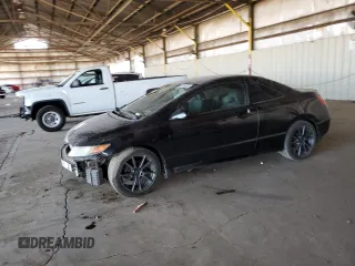 2007 Honda Civic Cpe LX with VIN 2HGFG12677H569593, listed as a Copart auction lot 52198285 with 166,618 mi miles and Salvage Title. Bid and sale history available at carsss.com. Image 1.