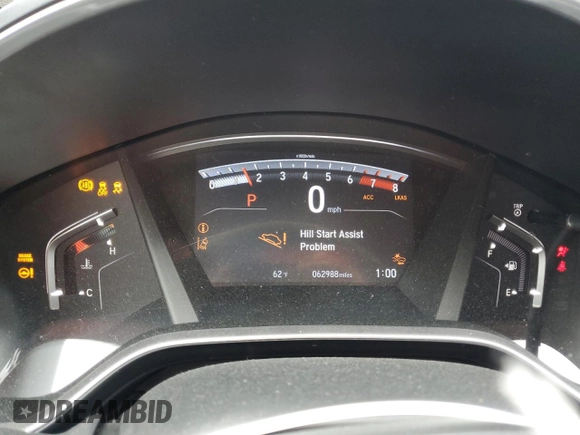 2019 Honda CR-V EX-L with VIN 7FARW2H86KE022069, listed as a Copart auction lot 45045425 with 62,988 mi miles and Salvage Title. Bid and sale history available at DreamBid. Image 9.