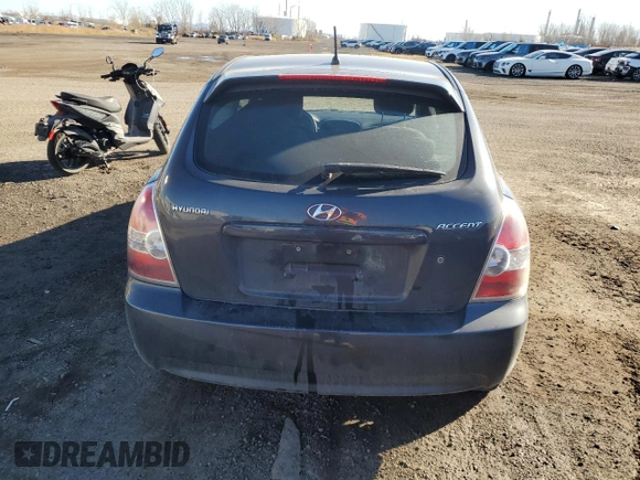2011 Hyundai Accent L with VIN KMHCN3BC0BU202951, listed as a Copart auction lot 77467344 with 134,873 mi miles and Salvage Title. Bid and sale history available at carsss.com. Image 6.