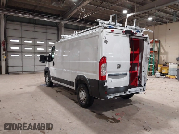 2023 Ram ProMaster Cargo with VIN 3C6LRVAG5PE571164, listed as a IAAI auction lot 41202787 with 5,503 mi miles and . Bid and sale history available at DreamBid. Image 3.