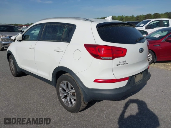 2015 Kia Sportage LX with VIN KNDPB3AC3F7742718, listed as a IAAI auction lot 41877257 with 215,101 mi miles and . Bid and sale history available at carsss.com. Image 3.