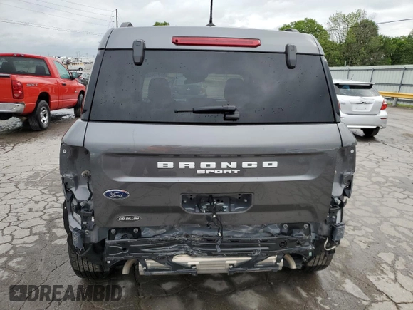 2023 Ford Bronco Sport Big Bend z VIN 3FMCR9B67PRE22863, wystawiony jako Copart lot #58370985 z przebiegiem 15 568 mil mil oraz Szkoda całkowita • Salvage title. Historia ofert i sprzedaży dostępna na DreamBid. Obrazek 6.