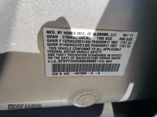 2011 Honda Pilot EX-L with VIN 5FNYF3H65BB048089, listed as a Copart auction lot 54144045 with 246,881 mi miles and Salvage Title. Bid and sale history available at carsss.com. Image 13.