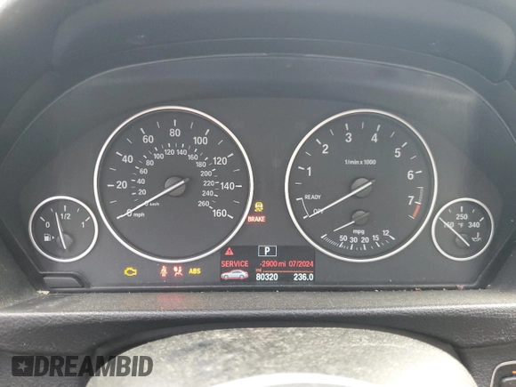 2015 BMW 3 Series 320i xDrive with VIN WBA3C3G52FNT51993, listed as a Copart auction lot 55509295 with 80,320 mi miles and Salvage title. Bid and sale history available at DreamBid. Image 9.