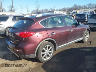 2017 Infiniti QX50 with VIN JN1BJ0RP6HM390079, listed as a IAAI auction lot 41413540 with 75,727 mi miles. Bid and sale history available at carsss.com. Image 4.