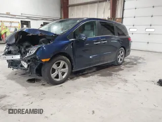2019 Honda Odyssey EX-L z VIN 5FNRL6H71KB133485, wystawiony jako IAAI lot #42182410 z przebiegiem 95 571 mil mil oraz . Historia ofert i sprzedaży dostępna na DreamBid. Obrazek 2.