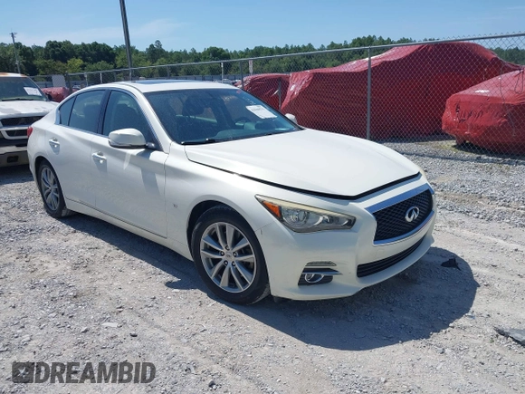 2015 Infiniti Q50 Sport with VIN JN1BV7AP4FM339122, listed as a IAAI auction lot 42566531 with 117,613 mi miles and . Bid and sale history available at DreamBid. Image 1.