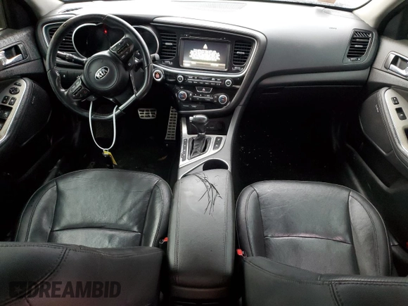 2014 Kia Optima SXL Turbo with VIN 5XXGR4A61EG335840, listed as a Copart auction lot 44946495 with 138,411 mi miles and Salvage Title. Bid and sale history available at DreamBid. Image 8.