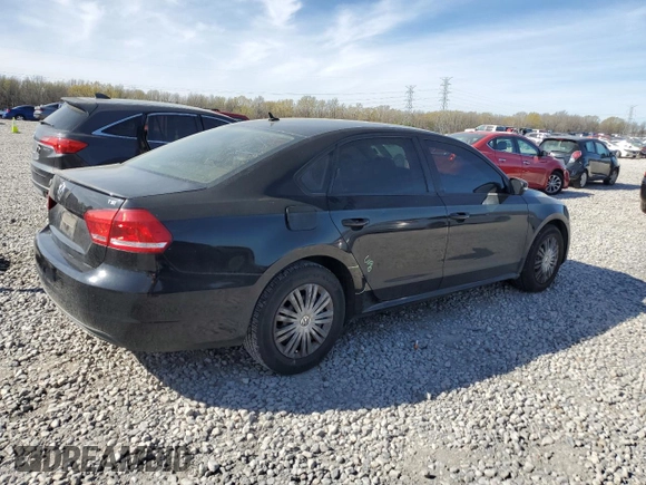 2014 Volkswagen Passat S with VIN 1VWAS7A35EC043347, listed as a Copart auction lot 49770115 with 125,893 mi miles and Salvage Title. Bid and sale history available at carsss.com. Image 3.