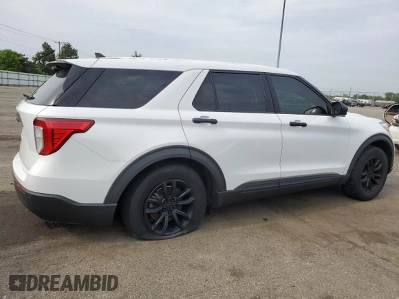 2021 Ford Explorer with VIN 1FMSK7BH6MGB14172, listed as a Copart auction lot 55282145 with 53,884 mi miles and Salvage title. Bid and sale history available at DreamBid. Image 3.