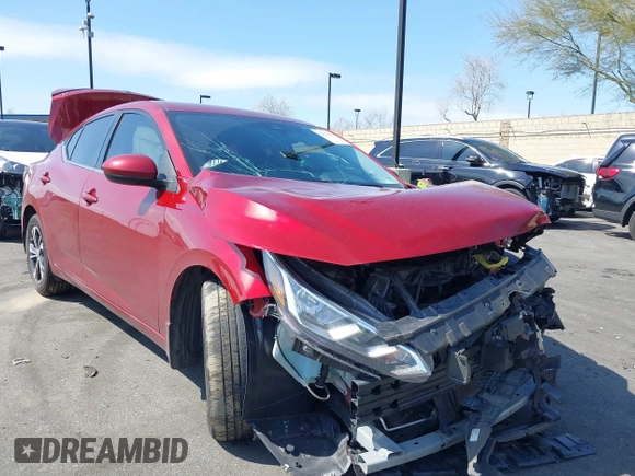 2022 Nissan Sentra SV with VIN 3N1AB8CV4NY294684, listed as a IAAI auction lot 41811877 with 67,585 mi miles and . Bid and sale history available at DreamBid. Image 1.