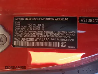 2020 Toyota GR Supra 3.0 with VIN WZ1DB4C08LW024550, listed as a Copart auction lot 48491105 with 8,458 mi miles and Salvage Title. Bid and sale history available at carsss.com. Image 13.