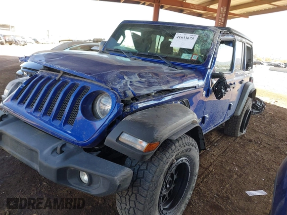 2020 Jeep Wrangler Unlimited Sport Altitude z VIN 1C4HJXDG4LW312551, wystawiony jako IAAI lot #41633675 z przebiegiem 60 097 mil mil oraz . Historia ofert i sprzedaży dostępna na DreamBid. Obrazek 2.