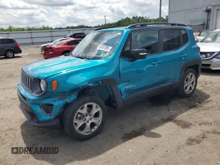2022 Jeep Renegade Limited z VIN ZACNJDD17NPN59962, wystawiony jako Copart lot #59101285 z przebiegiem 37 016 mil mil oraz Szkoda całkowita • Salvage title. Historia ofert i sprzedaży dostępna na DreamBid. Obrazek 1.