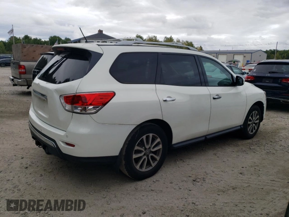 2014 Nissan Pathfinder S z VIN 5N1AR2MM4EC705596, wystawiony jako Copart lot #72656534 z przebiegiem 57 357 mil mil oraz Czysty tytuł • Clean title. Historia ofert i sprzedaży dostępna na DreamBid. Obrazek 3.