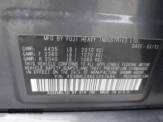2014 Subaru Legacy Premium с VIN 4S3BMCC66E3007684, выставлен на аукционе IAAI как лот 42333043 с пробегом 141 589 миль миль и . История ставок и продаж доступна на DreamBid. Изображение 9.